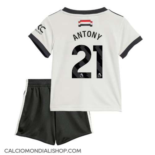 Maglie da calcio Manchester United Antony #21 Terza Maglia Bambino 2024-25 Manica Corta (+ Pantaloni corti)